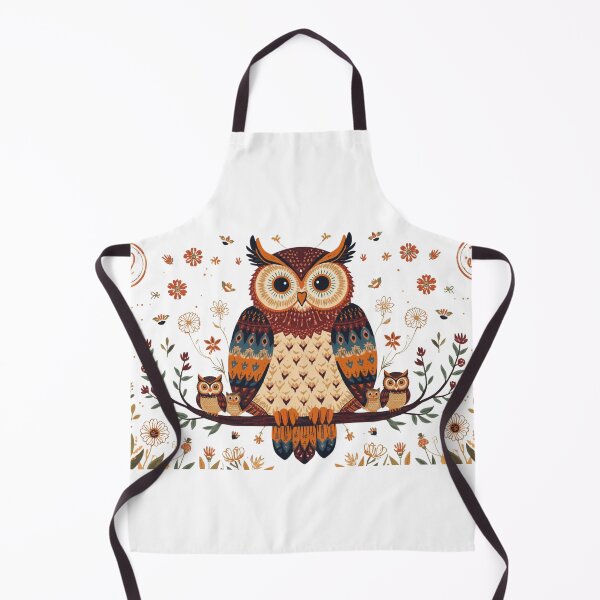 Item preview, Nordic Folk Art Owl Family designed and sold by Happy4uuuu.