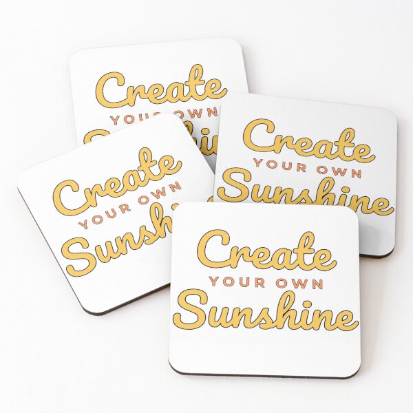 Item preview, Create Your Own Sunshine – Motivational Typography Quote, Aesthetic Positive Vibes Design, Cute Handwritten Script Art designed and sold by Velmora Studio.