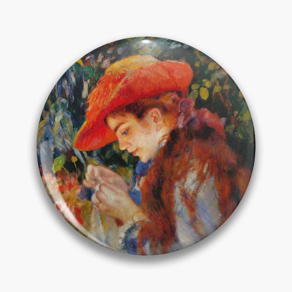 Item preview, Marie Therese Durand Ruel Sewing by Pierre Auguste Renoir: Impressionist Wall Art designed and sold by artofuniverse.