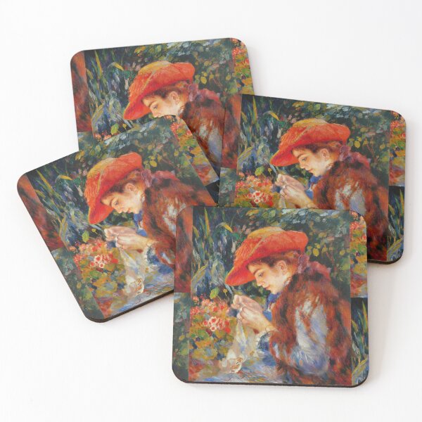 Item preview, Marie Therese Durand Ruel Sewing by Pierre Auguste Renoir: Impressionist Wall Art designed and sold by artofuniverse.