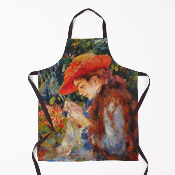 Item preview, Marie Therese Durand Ruel Sewing by Pierre Auguste Renoir: Impressionist Wall Art designed and sold by artofuniverse.