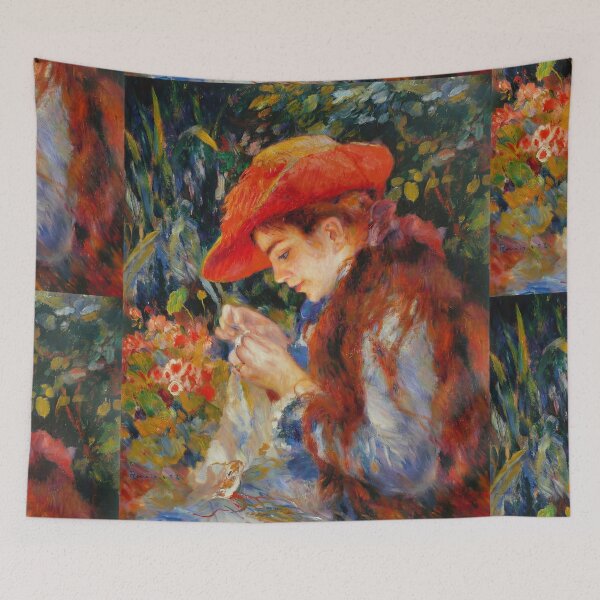 Item preview, Marie Therese Durand Ruel Sewing by Pierre Auguste Renoir: Impressionist Wall Art designed and sold by artofuniverse.