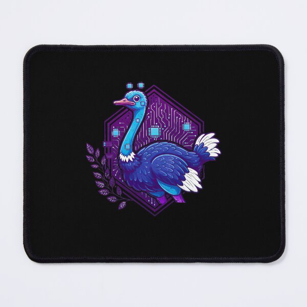 Item preview, Cyber Ostrich Tech Art - Futuristic Neon Circuit Flightless Bird Illustration designed and sold by AbulailArt.