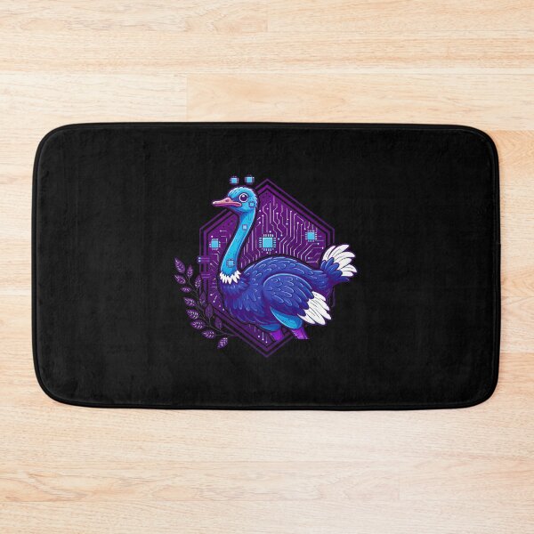 Item preview, Cyber Ostrich Tech Art - Futuristic Neon Circuit Flightless Bird Illustration designed and sold by AbulailArt.
