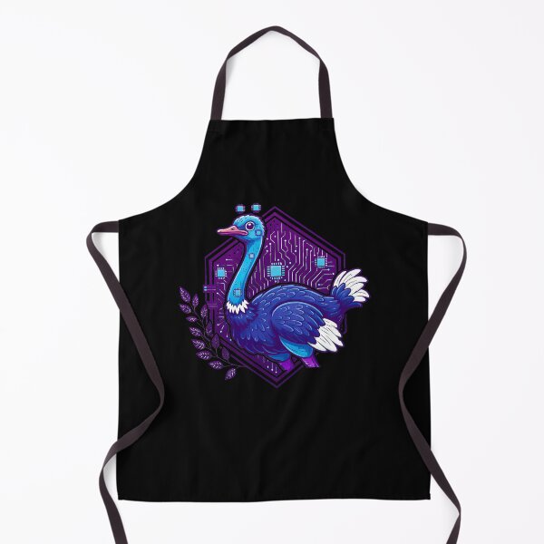 Item preview, Cyber Ostrich Tech Art - Futuristic Neon Circuit Flightless Bird Illustration designed and sold by AbulailArt.