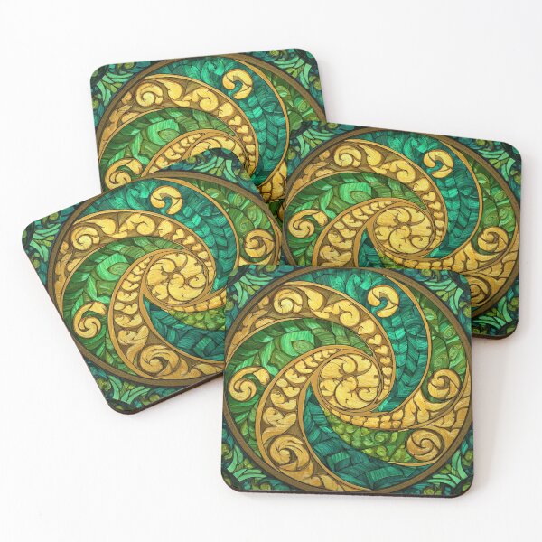 Item preview, New Zealand Māori Paua Pattern Koru Design 880 designed and sold by GrinGalore.