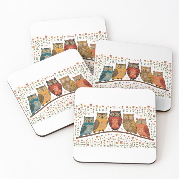 Item preview, Nordic Folk Art Owls designed and sold by Happy4uuuu.