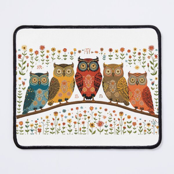 Item preview, Nordic Folk Art Owls designed and sold by Happy4uuuu.