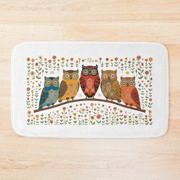 Item preview, Nordic Folk Art Owls designed and sold by Happy4uuuu.