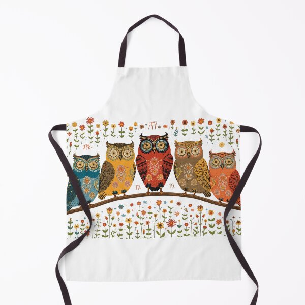 Item preview, Nordic Folk Art Owls designed and sold by Happy4uuuu.