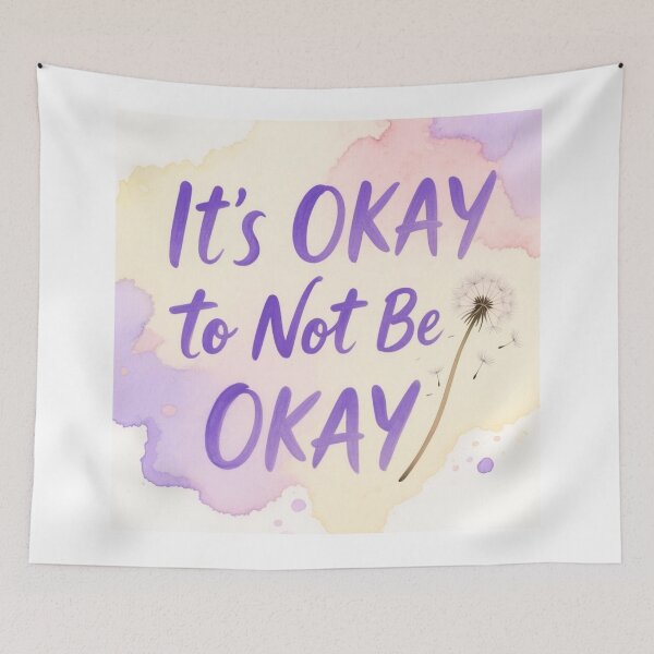 Item preview, It’s Okay to Not Be Okay – Mental Health Awareness Typography Design designed and sold by Colorfulsigns.