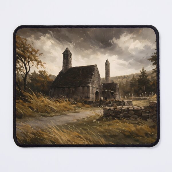 Item preview, Historic Stone Church in Countryside designed and sold by cuprum.