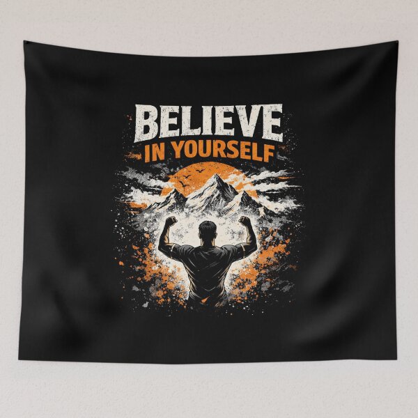 Item preview, Believe In Yourself Motivational Graphic Design designed and sold by DAXIFY.