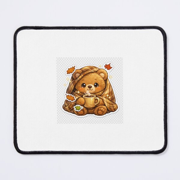 Item preview, Cozy Teddy Bear Coffee Sticker ☕? Autumn Kawaii Cute Aesthetic Die-Cut Sticker designed and sold by VNyA.