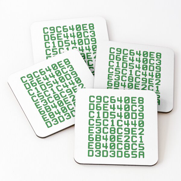 Item preview, hexadecimal computer code - if you can read this say hello (green) designed and sold by bravoalpha.