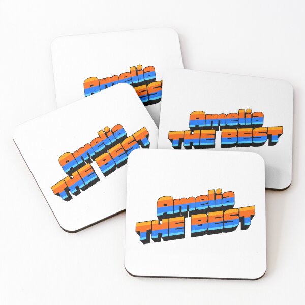 Item preview, Amelia The Best - Retro 60s Sunset Aesthetic Typography designed and sold by infinitearte.