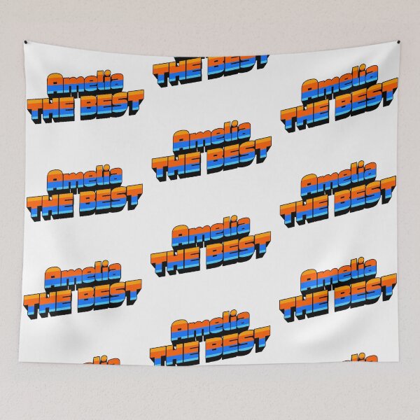 Item preview, Amelia The Best - Retro 60s Sunset Aesthetic Typography designed and sold by infinitearte.