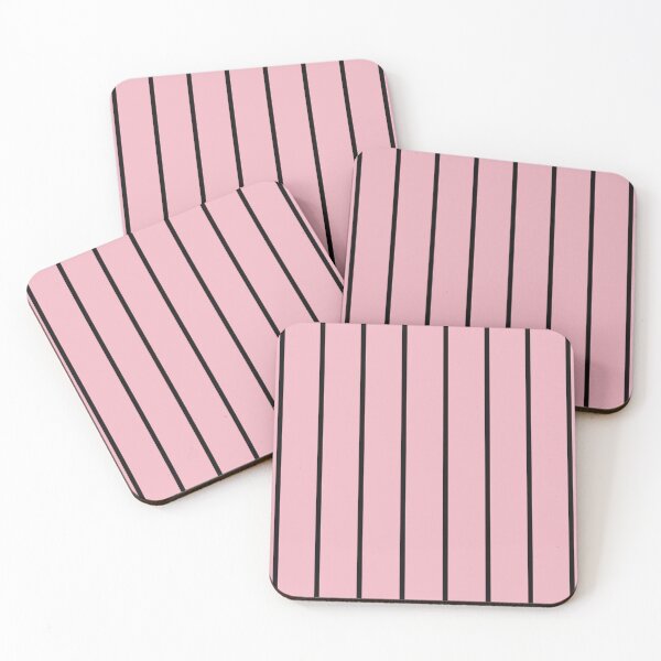 Item preview, Blush And Black Pinstripe Pattern designed and sold by pattern-archive.