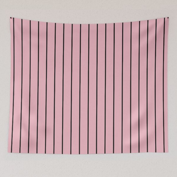 Item preview, Blush And Black Pinstripe Pattern designed and sold by pattern-archive.