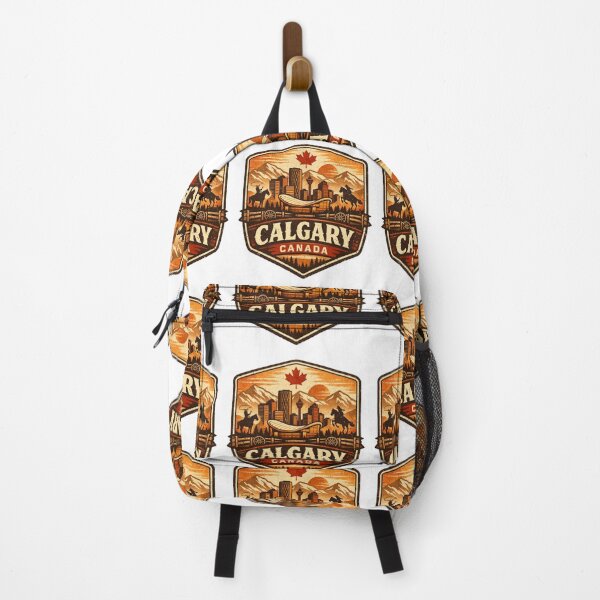Item preview, Calgary Canada Retro Badge – Vintage Skyline Mountains Western Cowboy Design designed and sold by Globalcitytees.