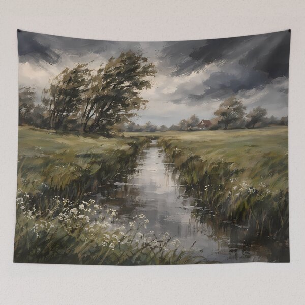 Item preview, Stormy Landscape with Windy Trees designed and sold by cuprum.