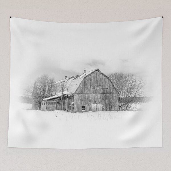 Item preview, An old barn in black and white in Eastern Ontario designed and sold by James Cumming.