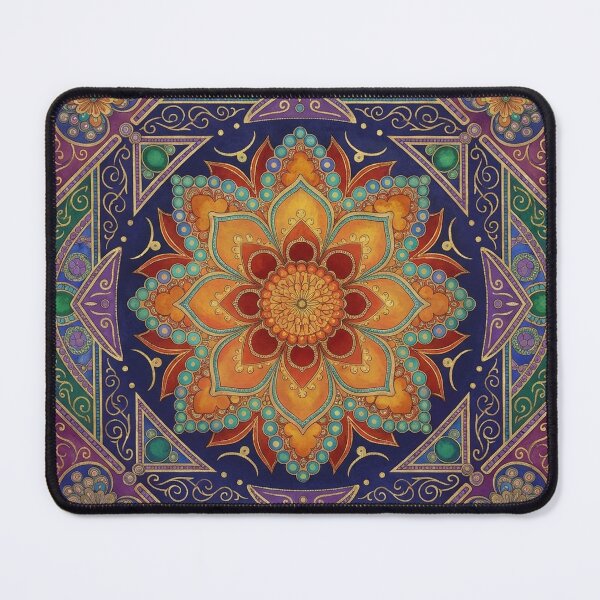 Item preview, Spiritual mandala with a lotus flower. designed and sold by Lilashakti ⭐️ ⭐️ ⭐️ ⭐️ ⭐️.
