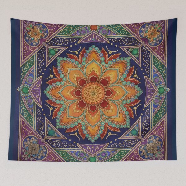 Item preview, Spiritual mandala with a lotus flower.  designed and sold by Lilashakti ⭐️ ⭐️ ⭐️ ⭐️ ⭐️.