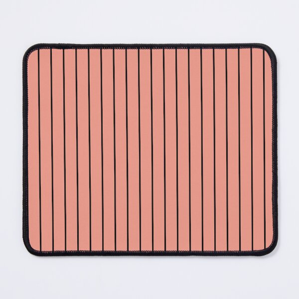 Item preview, Coral And Black Pinstripe Pattern designed and sold by pattern-archive.