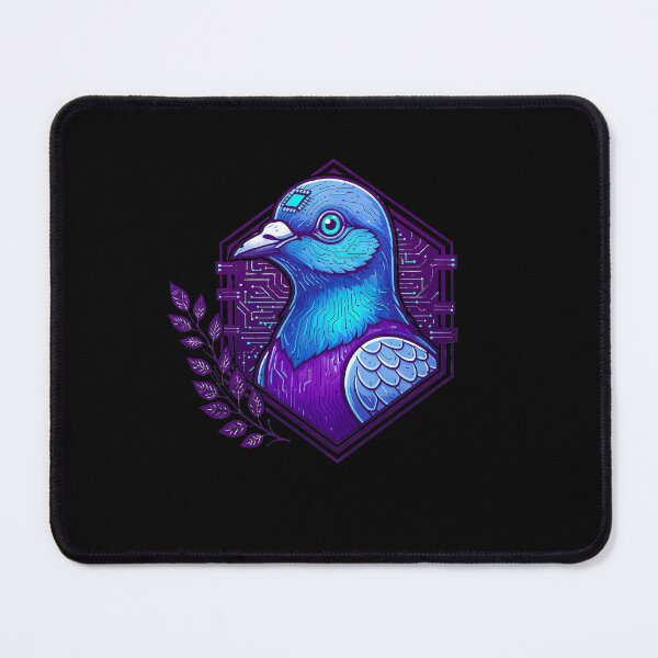 Item preview, Cyber Pigeon Tech Art - Futuristic Neon Circuit Dove Illustration designed and sold by AbulailArt.