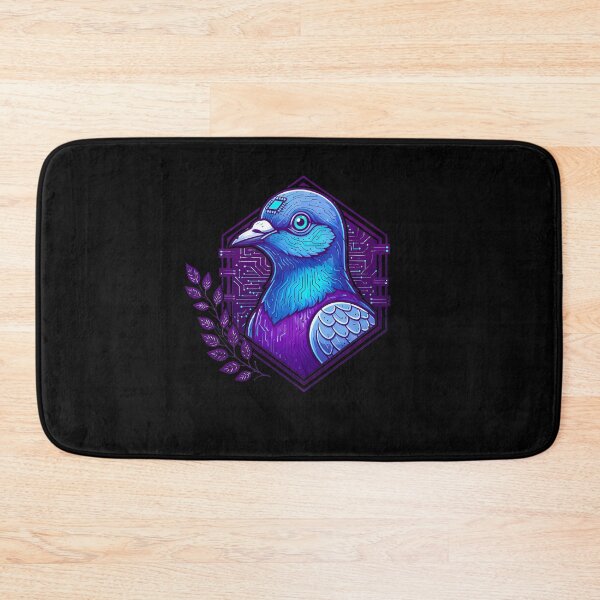 Item preview, Cyber Pigeon Tech Art - Futuristic Neon Circuit Dove Illustration designed and sold by AbulailArt.