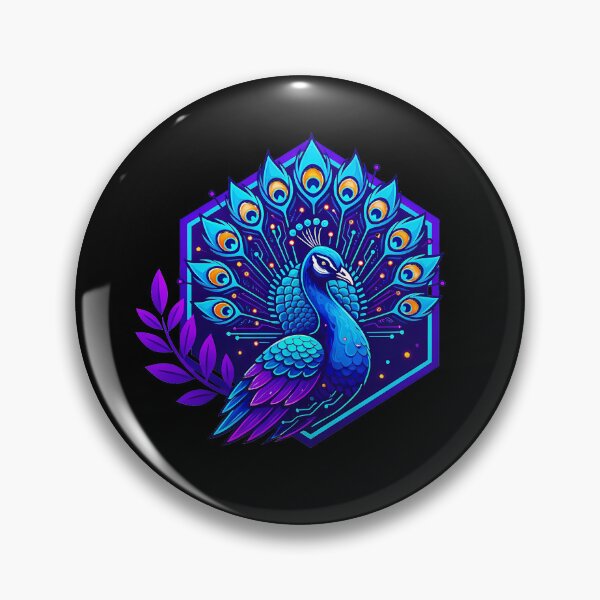 Item preview, Cyber Peacock Tech Art - Futuristic Neon Circuit Bird Illustration designed and sold by AbulailArt.