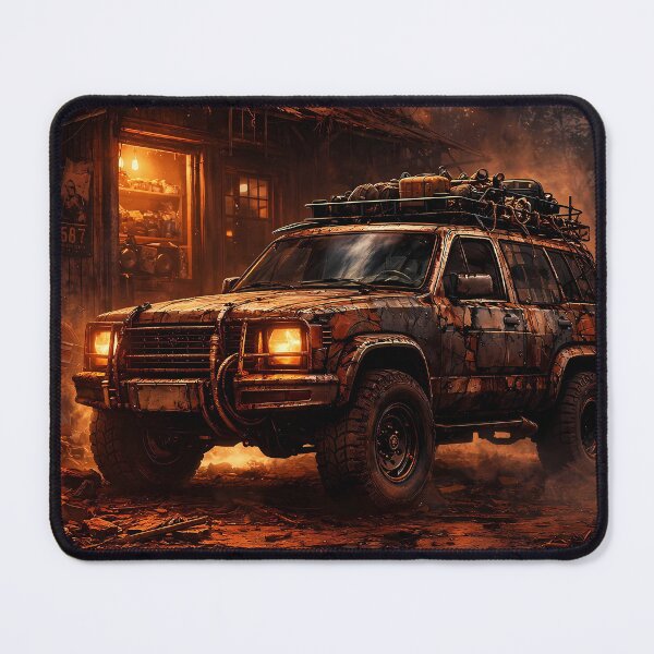 Item preview, Post Apocalyptic Truck Cinematic Poster Wasteland Survival Scene designed and sold by BorgSpareParts.