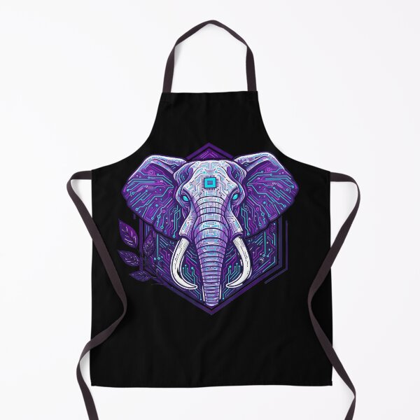 Item preview, Cyber Elephant Tech Art - Futuristic Neon Circuit African Elephant Illustration designed and sold by AbulailArt.