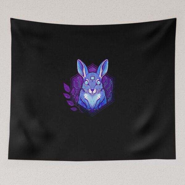 Item preview, Cyber Jerboa Tech Art - Futuristic Neon Circuit Desert Rodent Illustration designed and sold by AbulailArt.