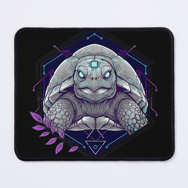Item preview, Cyber Tortoise Tech Art - Futuristic Neon Circuit Land Turtle Illustration designed and sold by AbulailArt.