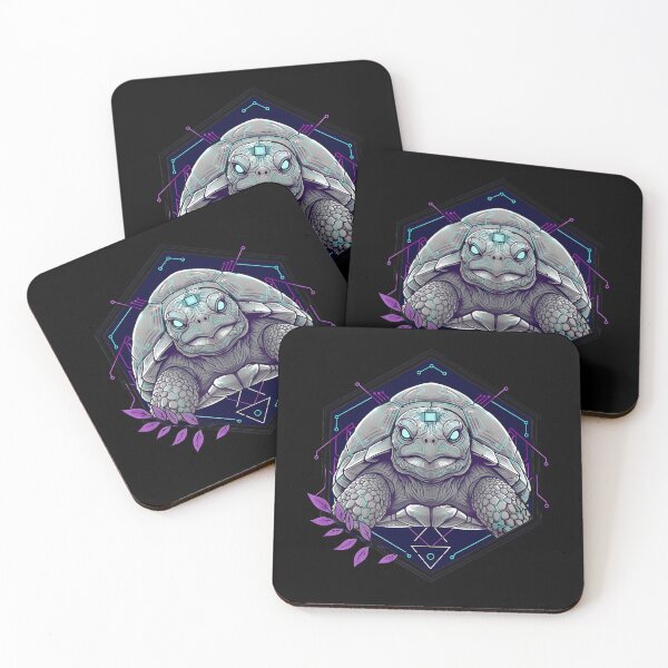 Item preview, Cyber Tortoise Tech Art - Futuristic Neon Circuit Land Turtle Illustration designed and sold by AbulailArt.