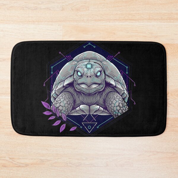 Item preview, Cyber Tortoise Tech Art - Futuristic Neon Circuit Land Turtle Illustration designed and sold by AbulailArt.