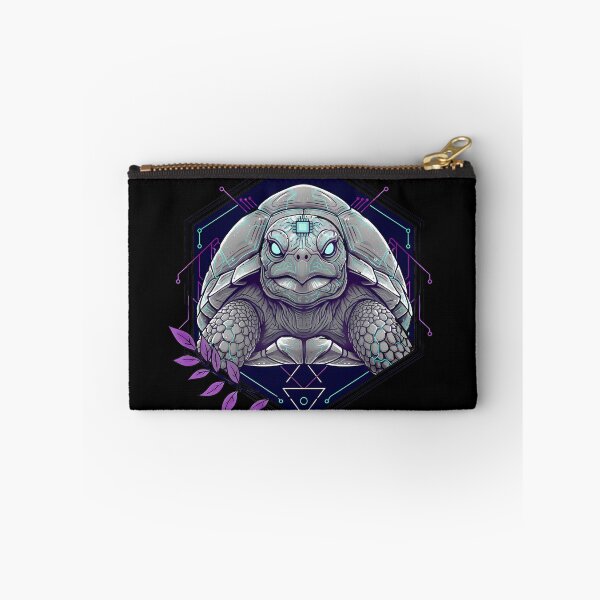 Item preview, Cyber Tortoise Tech Art - Futuristic Neon Circuit Land Turtle Illustration designed and sold by AbulailArt.