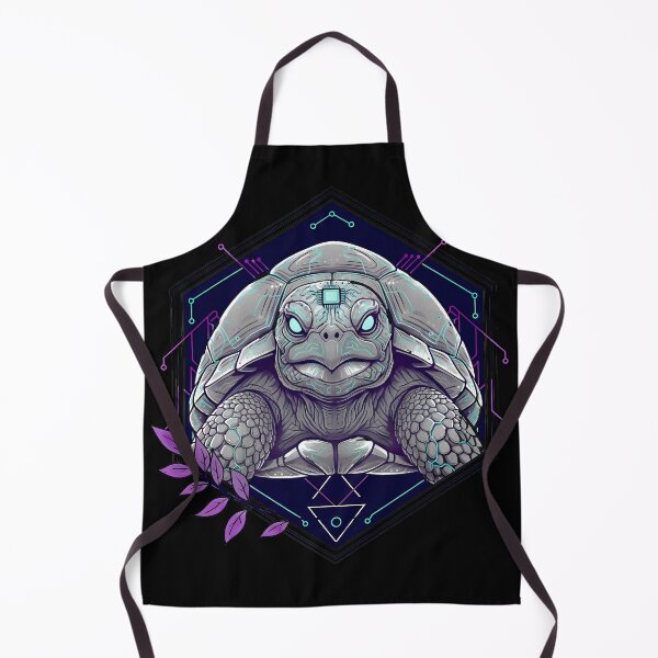 Item preview, Cyber Tortoise Tech Art - Futuristic Neon Circuit Land Turtle Illustration designed and sold by AbulailArt.