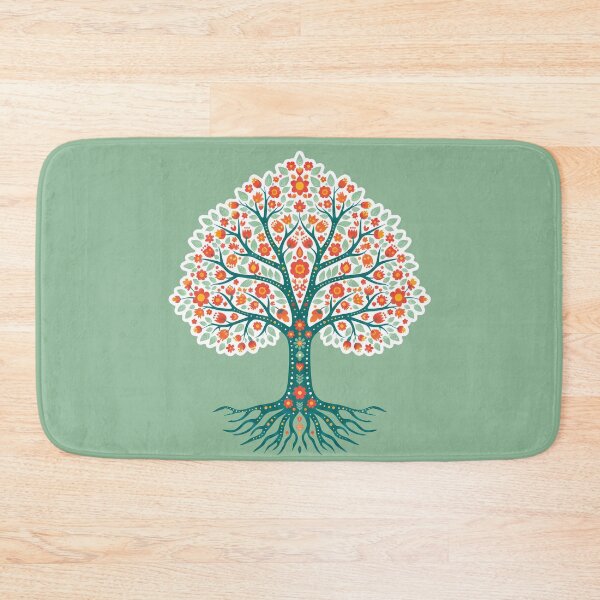 Item preview, Floral Folk Art Tree of Life Symbol – Scandinavian Folk Art by heidiannemorris © designed and sold by FOLK ART FUSION by heidiannemorris.