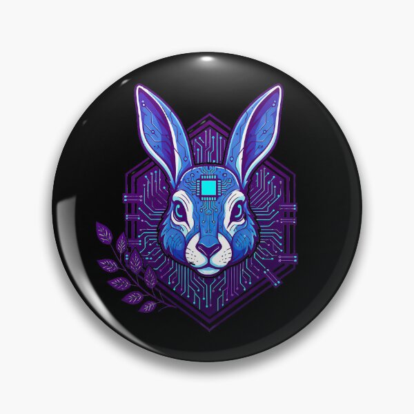 Item preview, Cyber Rabbit Tech Art - Futuristic Neon Circuit Hare Illustration designed and sold by AbulailArt.