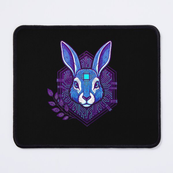Item preview, Cyber Rabbit Tech Art - Futuristic Neon Circuit Hare Illustration designed and sold by AbulailArt.