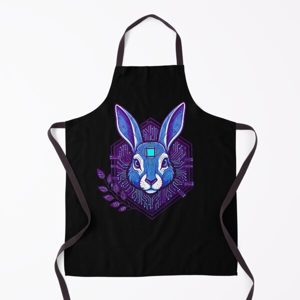 Item preview, Cyber Rabbit Tech Art - Futuristic Neon Circuit Hare Illustration designed and sold by AbulailArt.