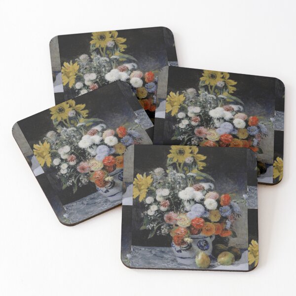 Item preview, Mixed Flowers in an Earthenware Pot by Pierre-Auguste Renoir: Floral Still Life Poster designed and sold by artofuniverse.