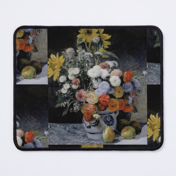 Item preview, Mixed Flowers in an Earthenware Pot by Pierre-Auguste Renoir: Floral Still Life Poster designed and sold by artofuniverse.
