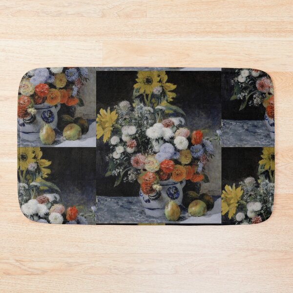 Item preview, Mixed Flowers in an Earthenware Pot by Pierre-Auguste Renoir: Floral Still Life Poster designed and sold by artofuniverse.