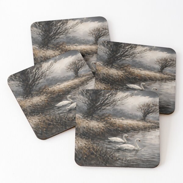 Item preview, Serene Swans in a Tranquil Stream designed and sold by cuprum.
