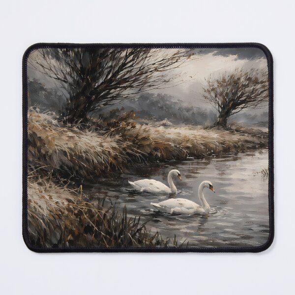 Item preview, Serene Swans in a Tranquil Stream designed and sold by cuprum.