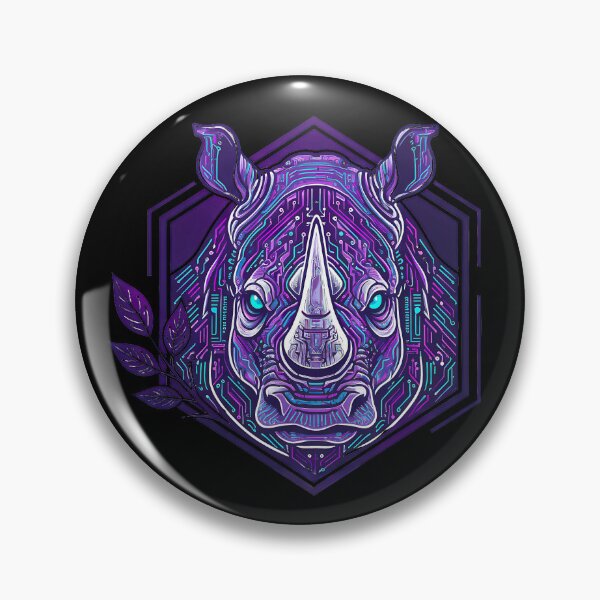 Item preview, Cyber Rhino Tech Art - Futuristic Neon Circuit Rhinoceros Illustration designed and sold by AbulailArt.
